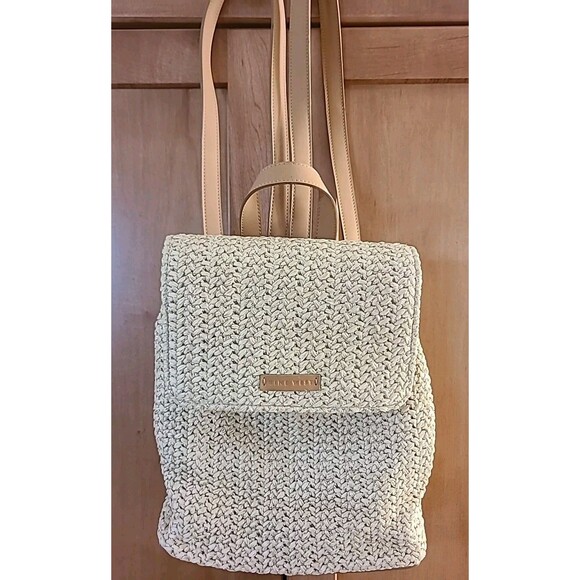 Nine West Handbags - NINE WEST*Vegan* Straw Woven * 2 Tone Natural Colors*Nautical boho